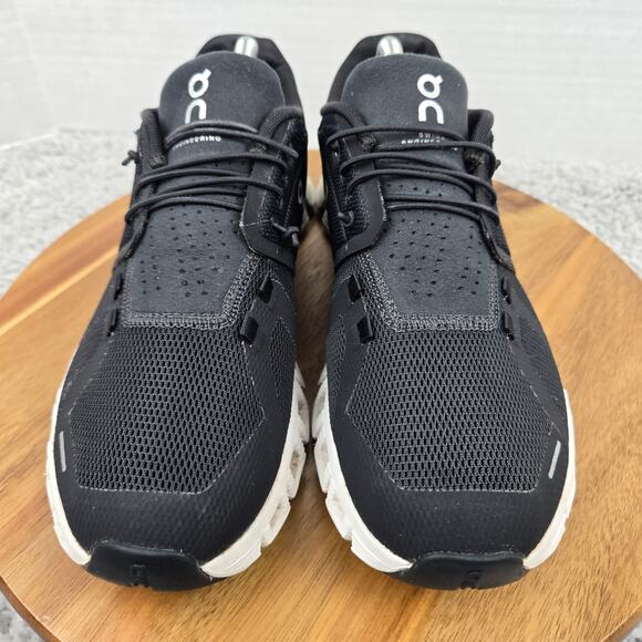 On Running Womens 9.5 Cloud 5 Black White Athletic Casual Gym Daily Running Shoe - Picture 6 of 12